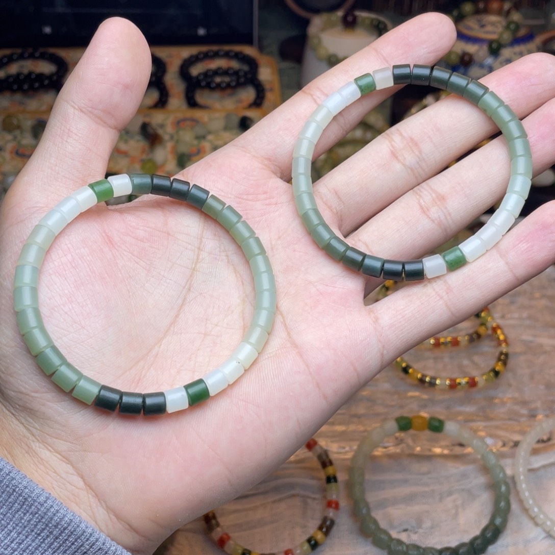 和田玉未镶嵌手链