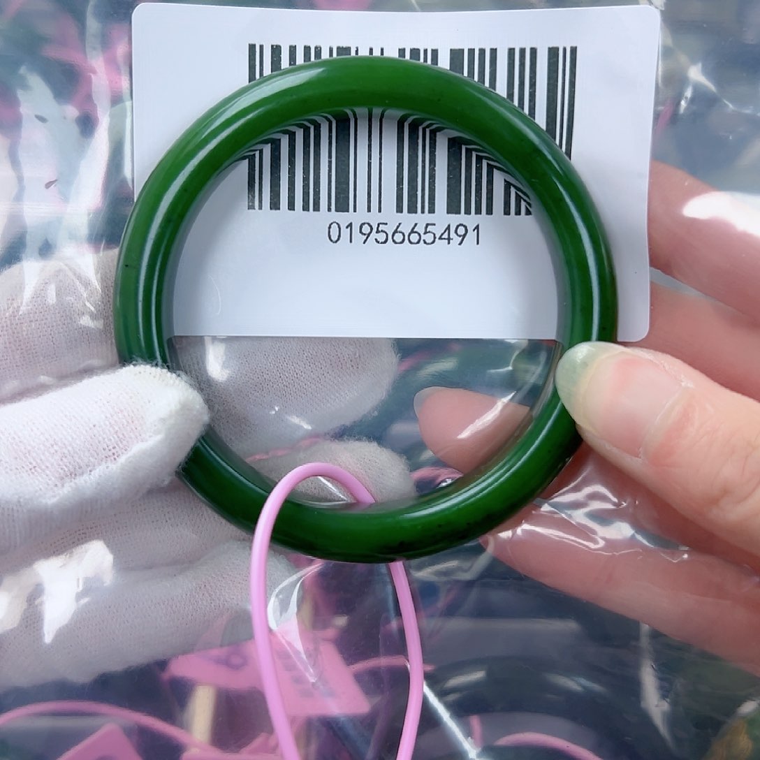 和田玉（碧玉）手镯未镶嵌5859包容