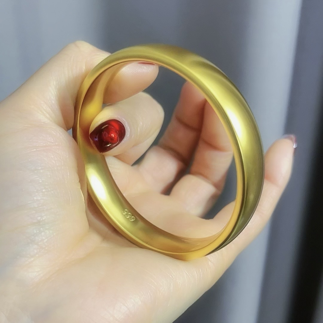 铜合金手镯 精工亮面大轮胎手镯 