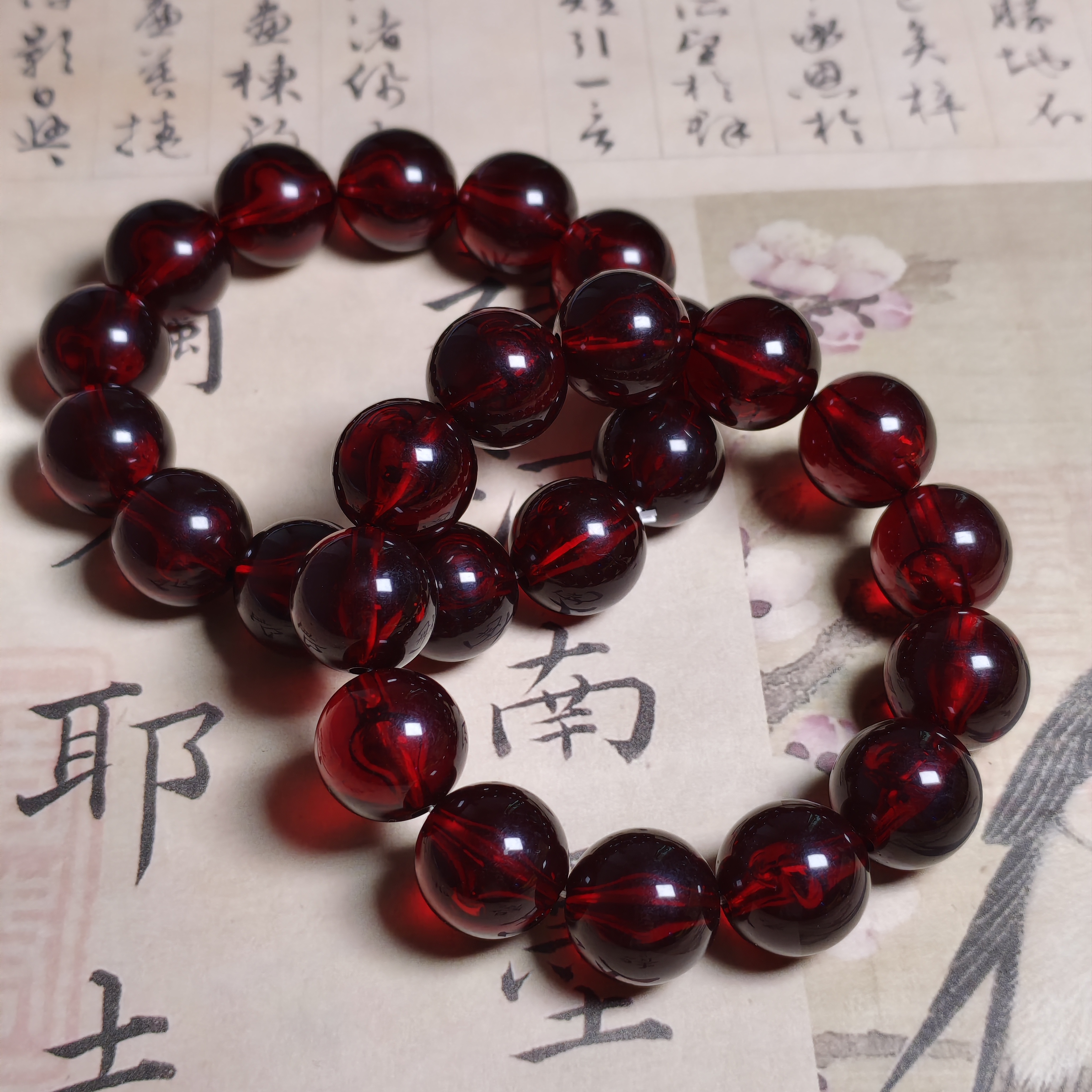 灵芝血龙珀手串429(多样性发)(拍一发一)F