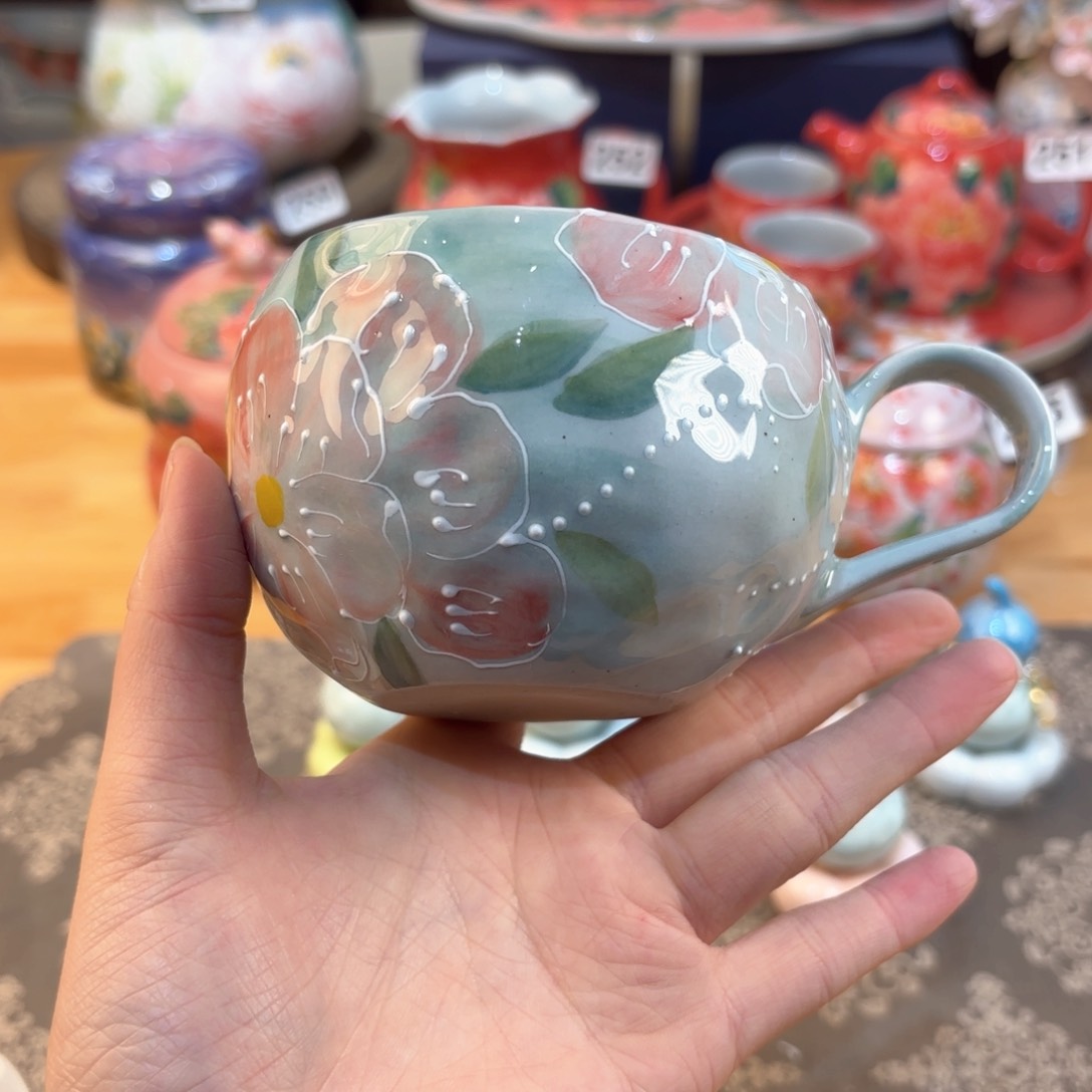 景德镇手绘高温釉下彩陶瓷茶具