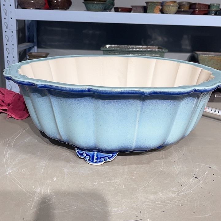 紫砂花盆，直径43高15