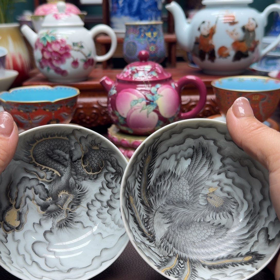 瓷片景德镇仿古手工制作精品展示