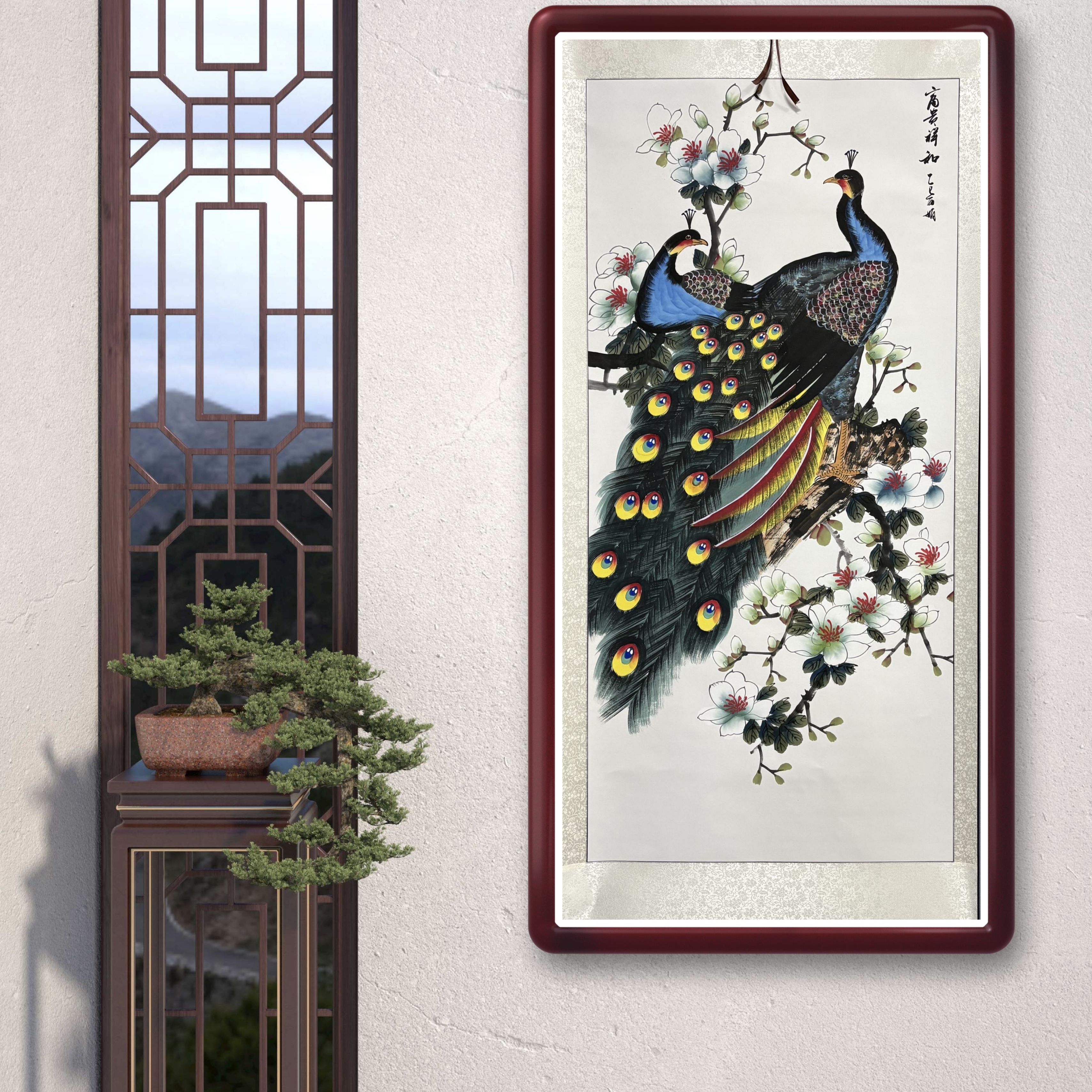 陈丽娟-富贵祥和-四尺竖卷轴