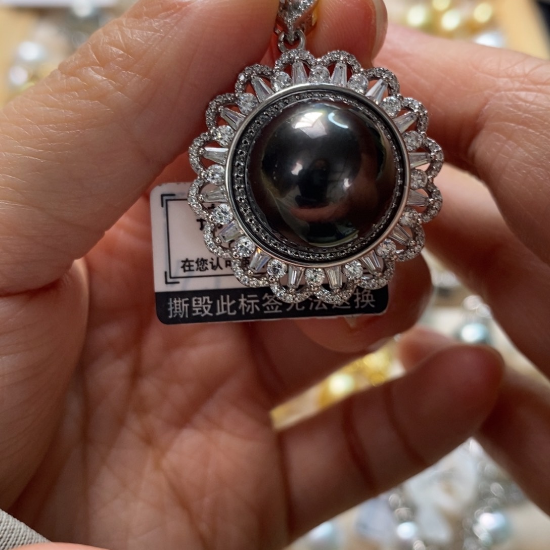 海水珍珠颈饰银S925镶嵌