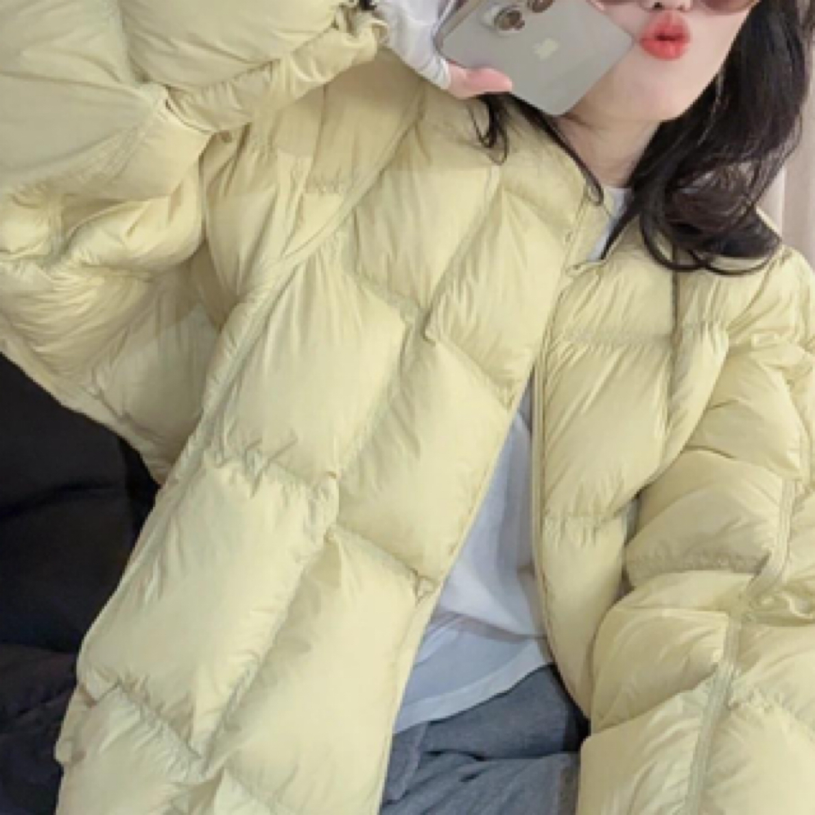 新款褶皱别致甜美保暖长袖冬季新款棉服宽松女装