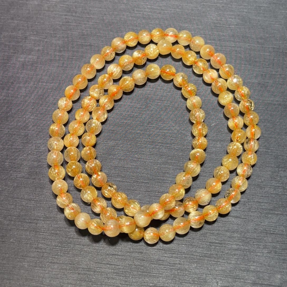 洛***7手串未镶嵌水晶金钛晶