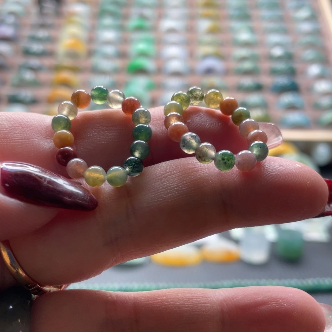 玛瑙/玉髓戒指未镶嵌戒指