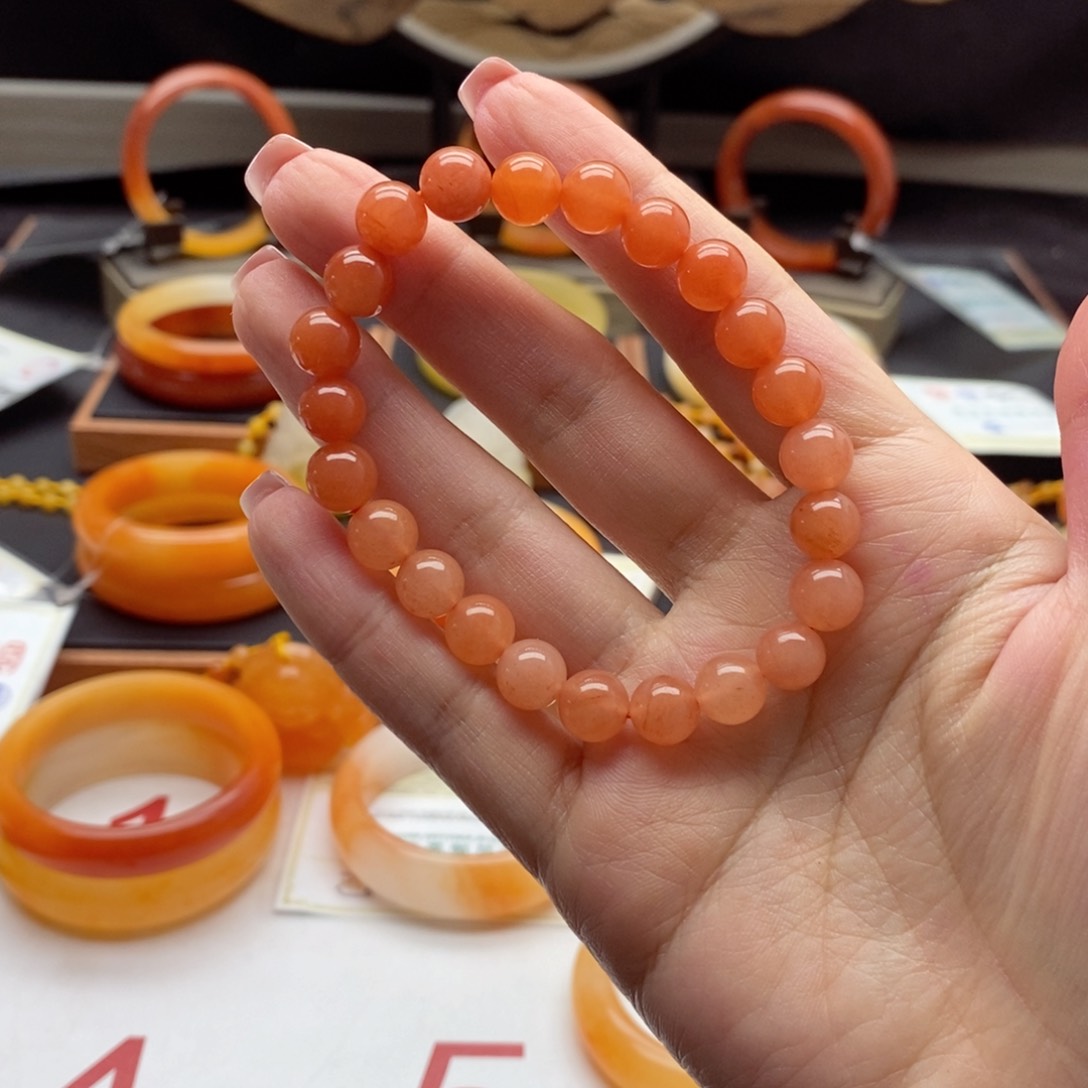 石英质玉（黄龙玉）未镶嵌手链