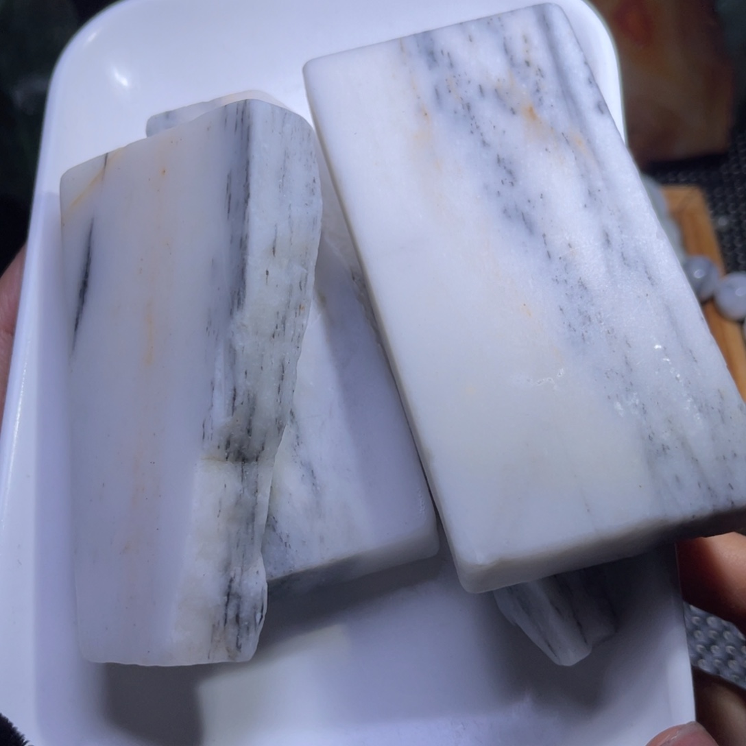 未镶嵌和田玉珠宝半成品青花