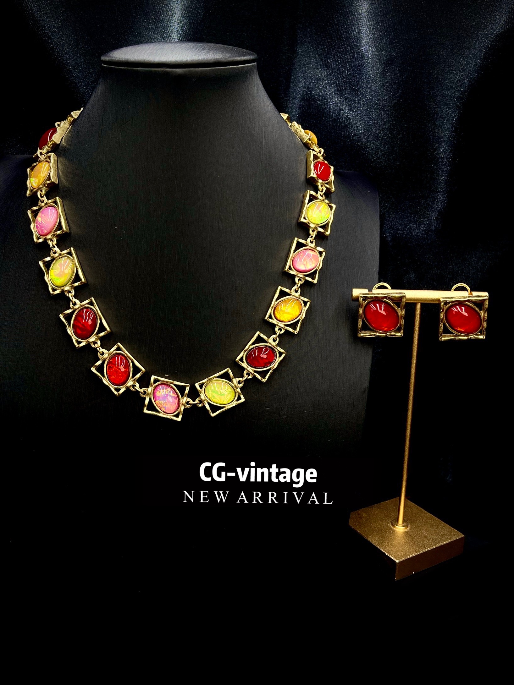 铜合金珐琅项链 【0157】新款新年氛围感装扮气质轻奢时尚复古红色