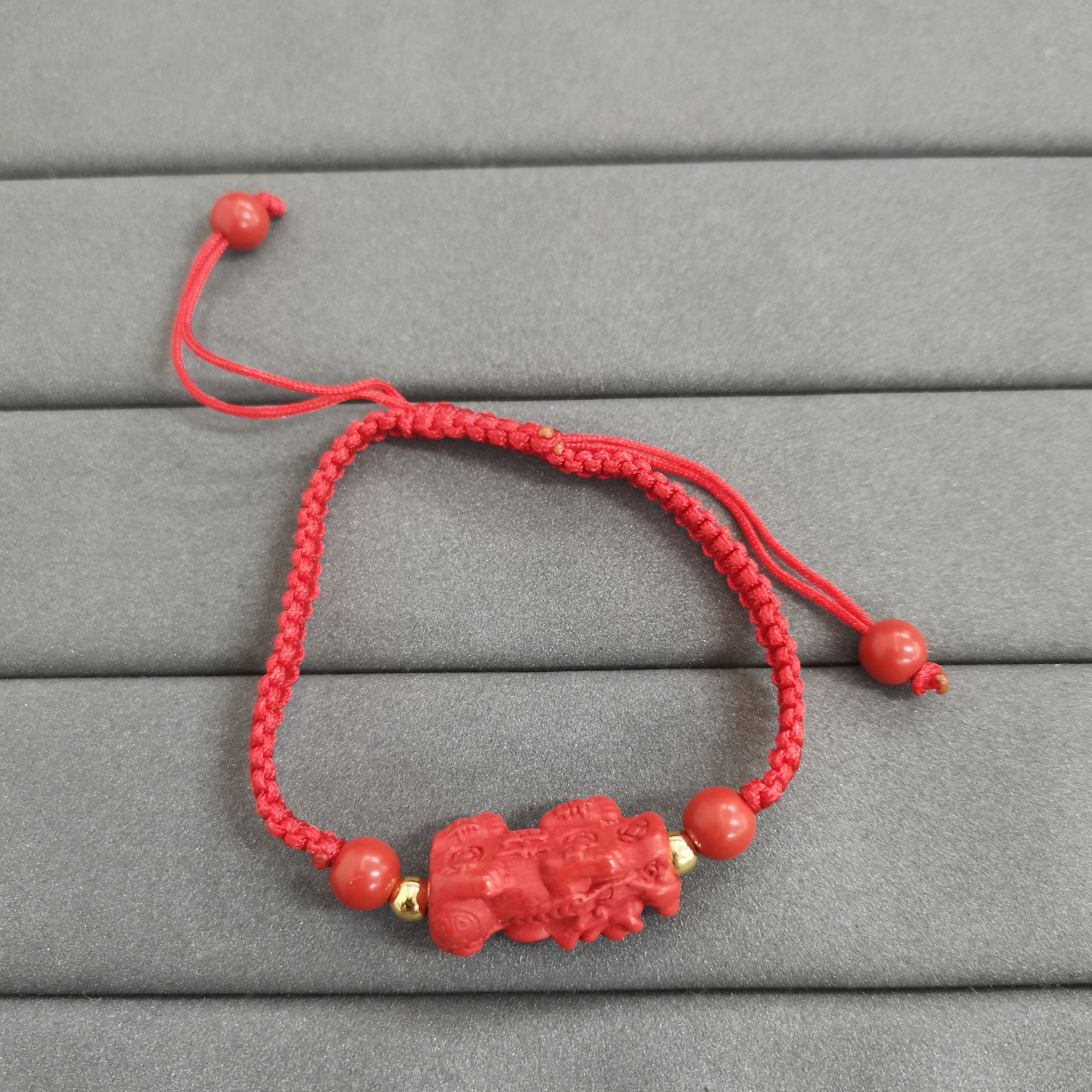 含辰砂工艺品朱砂貔貅手绳*多样性发一件