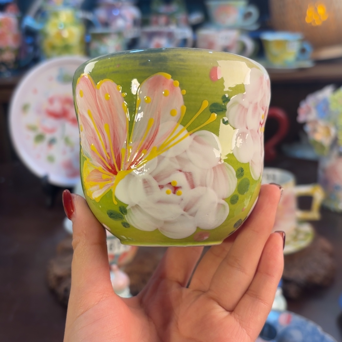 景德镇手绘高温釉下彩陶瓷茶具