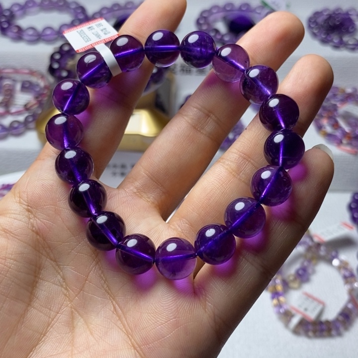 水晶手链未镶嵌天然紫水晶