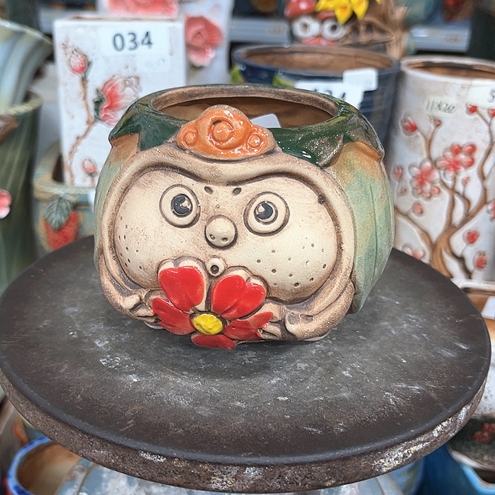 紫砂花盆粗陶材质多肉花盆