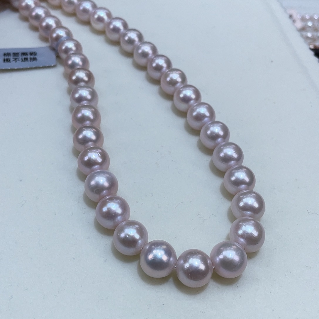 淡水珍珠10/11正圆爆亮蔓塔玫瑰银S925镶嵌