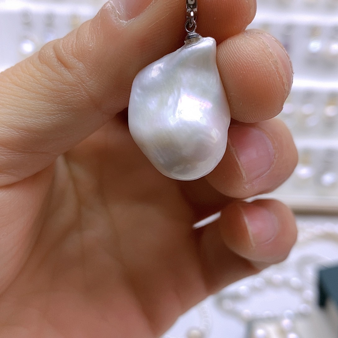 淡水珍珠颈饰银S925镶嵌