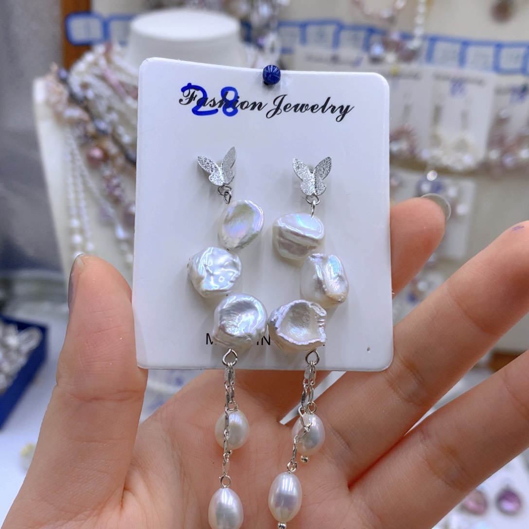 淡水珍珠颈饰银S925镶嵌