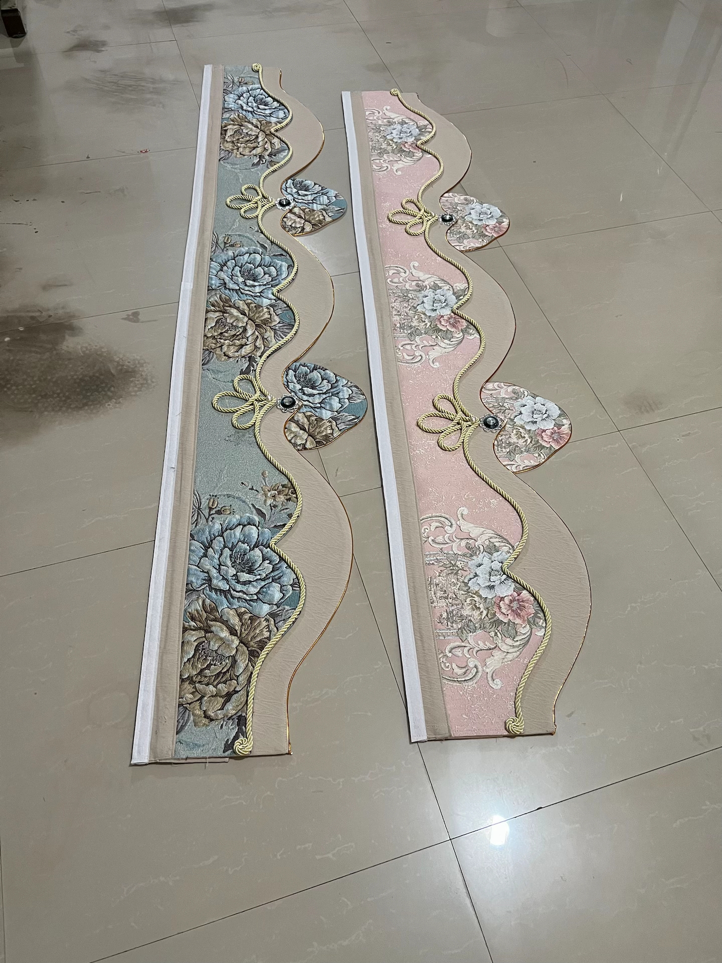 高端刺绣窗帘曼头