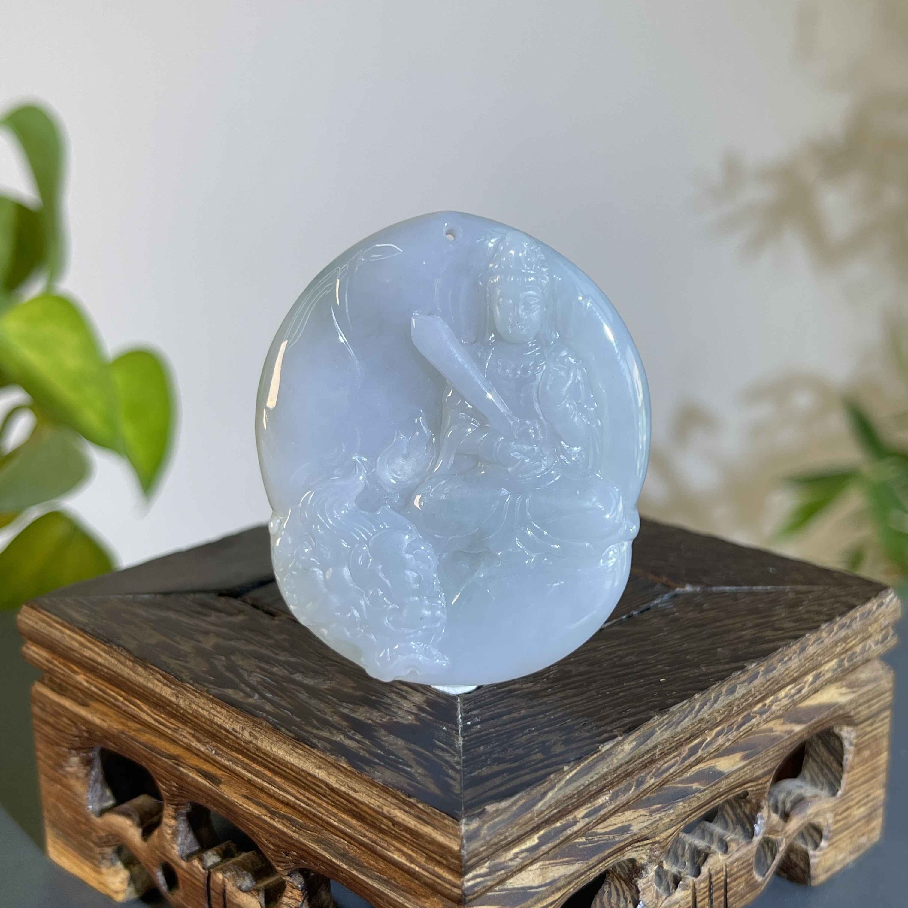 JXB26-54  天然缅甸A货翡翠 文殊