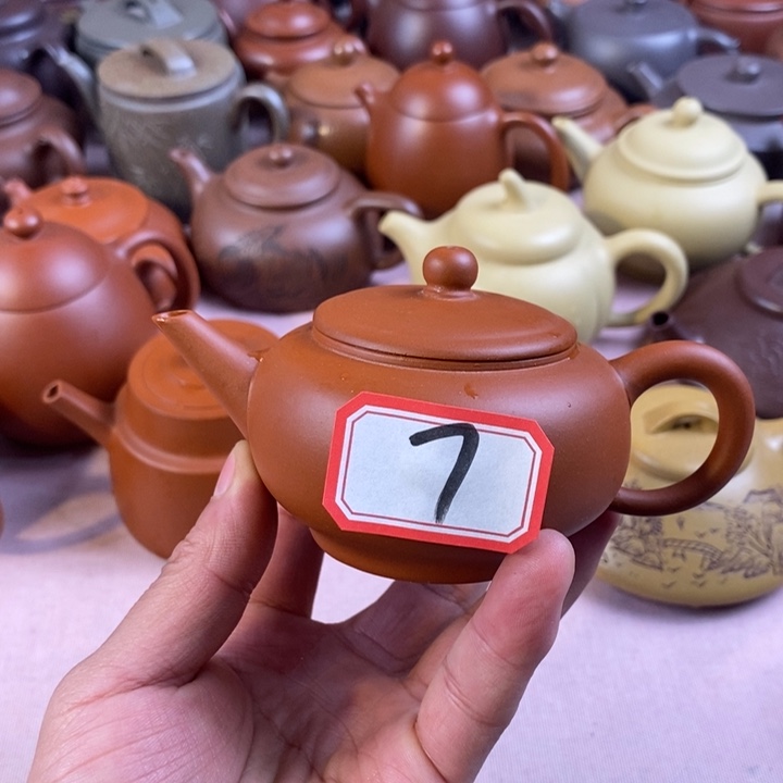 紫砂茶壶朱泥水平