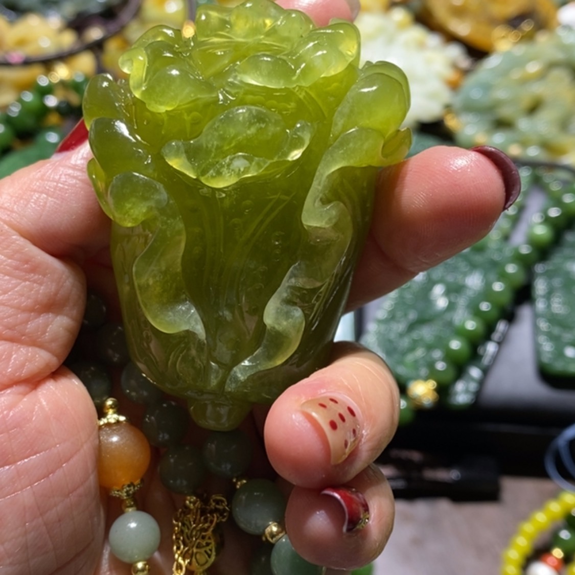 【闪购商品】岫玉毛衣链未镶嵌