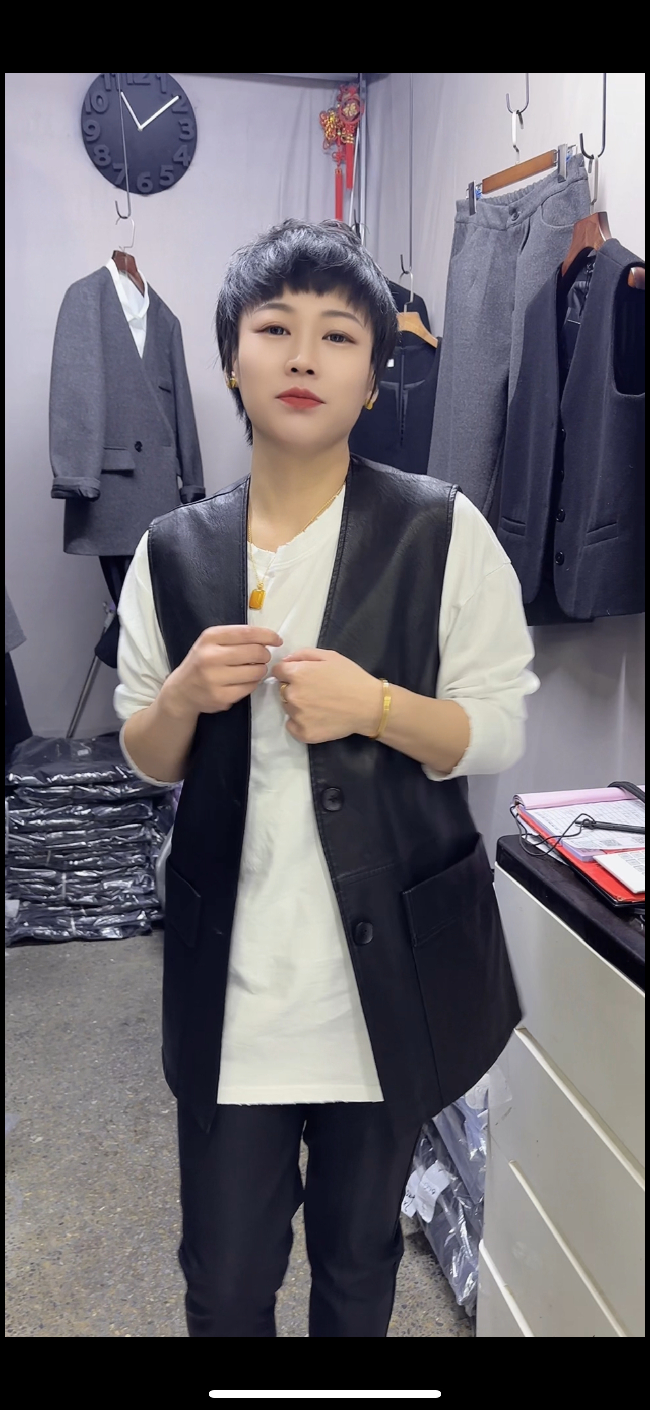 809PU马甲，韩范儿