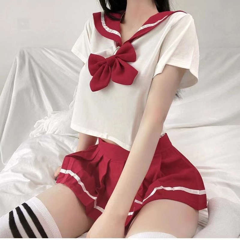 可爱学生诱惑可爱短裙新款学院风全套夏季女生jk制服