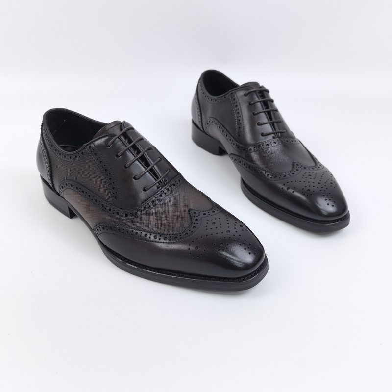 牛皮固特异全皮底防滑贴底布洛克正装商务皮鞋（G9050333）
