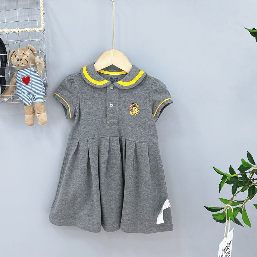 0005高端专享夏款连衣裙深花灰呦呦鹿