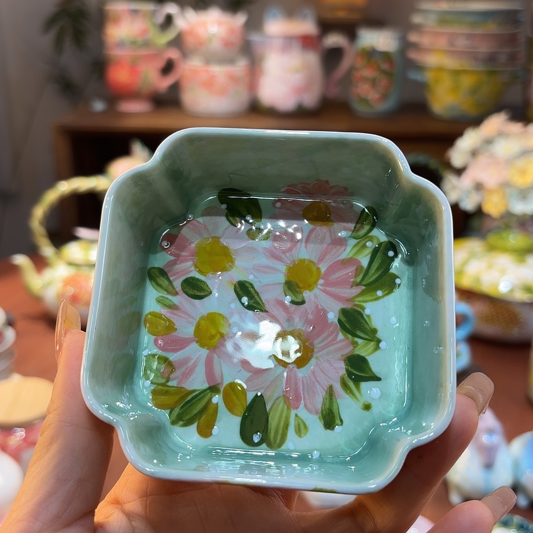 摆件景德镇手绘高温釉下彩陶瓷茶具