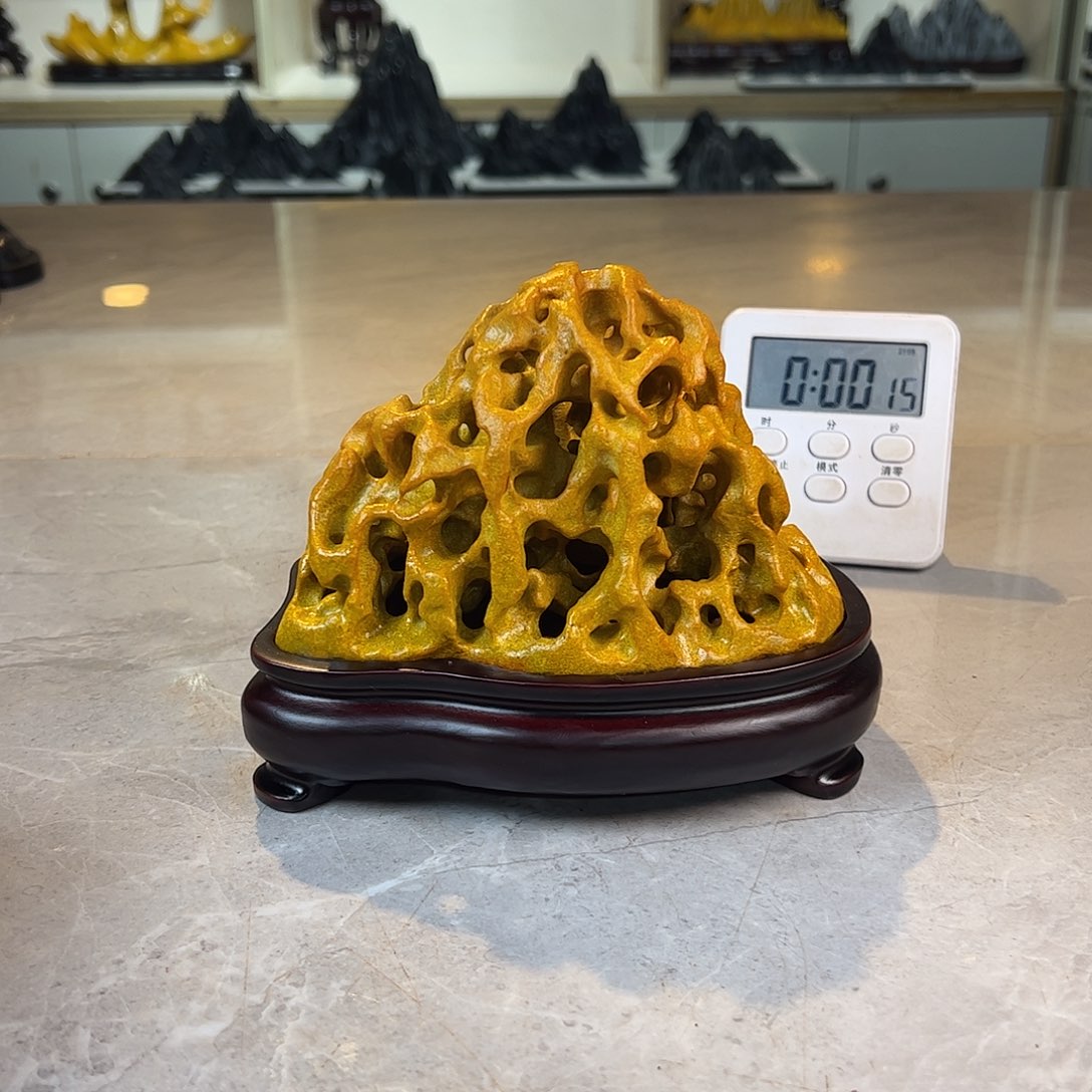 夜***船灵璧奇石博览会摆件