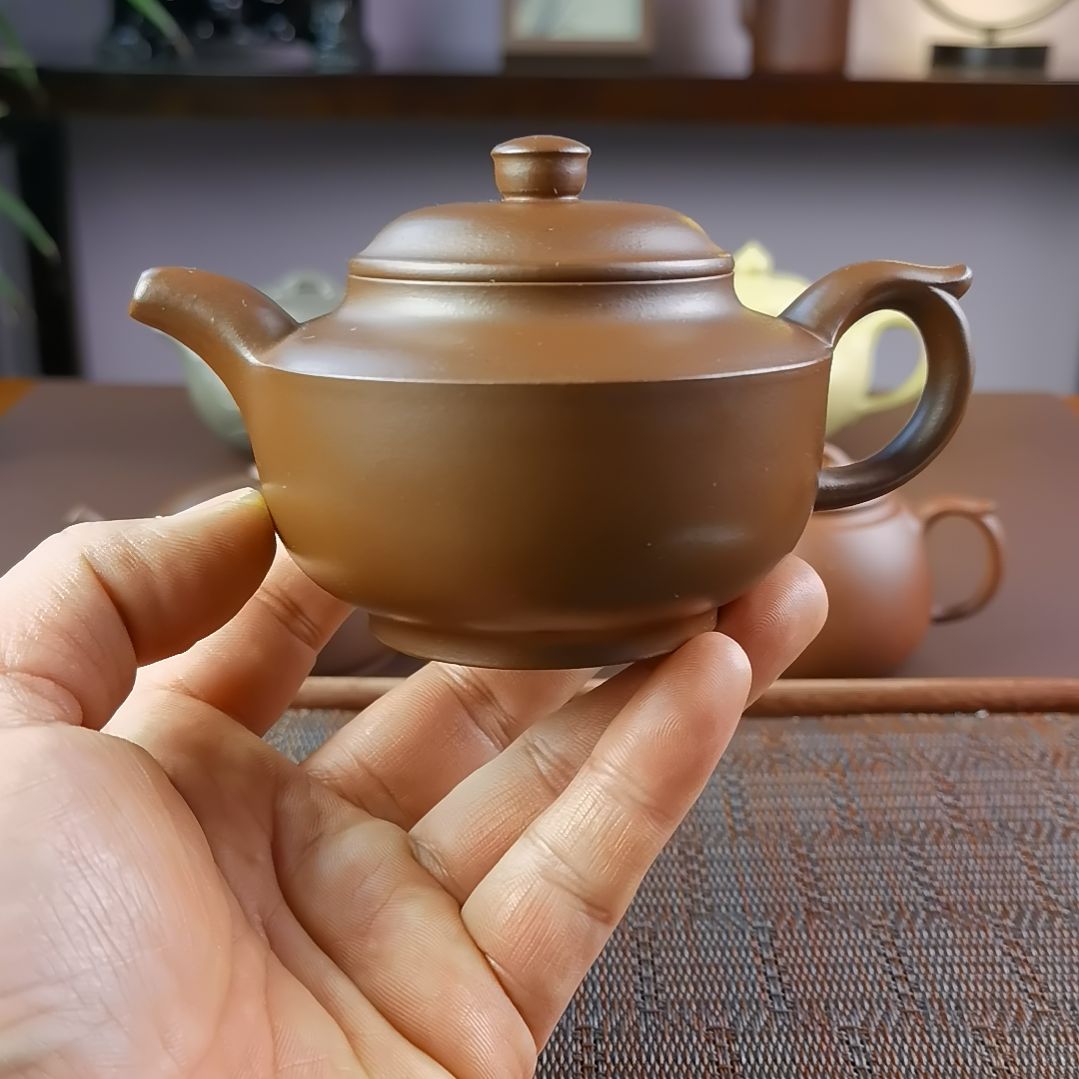 紫砂茶壶紫泥景舟碗灯230CC