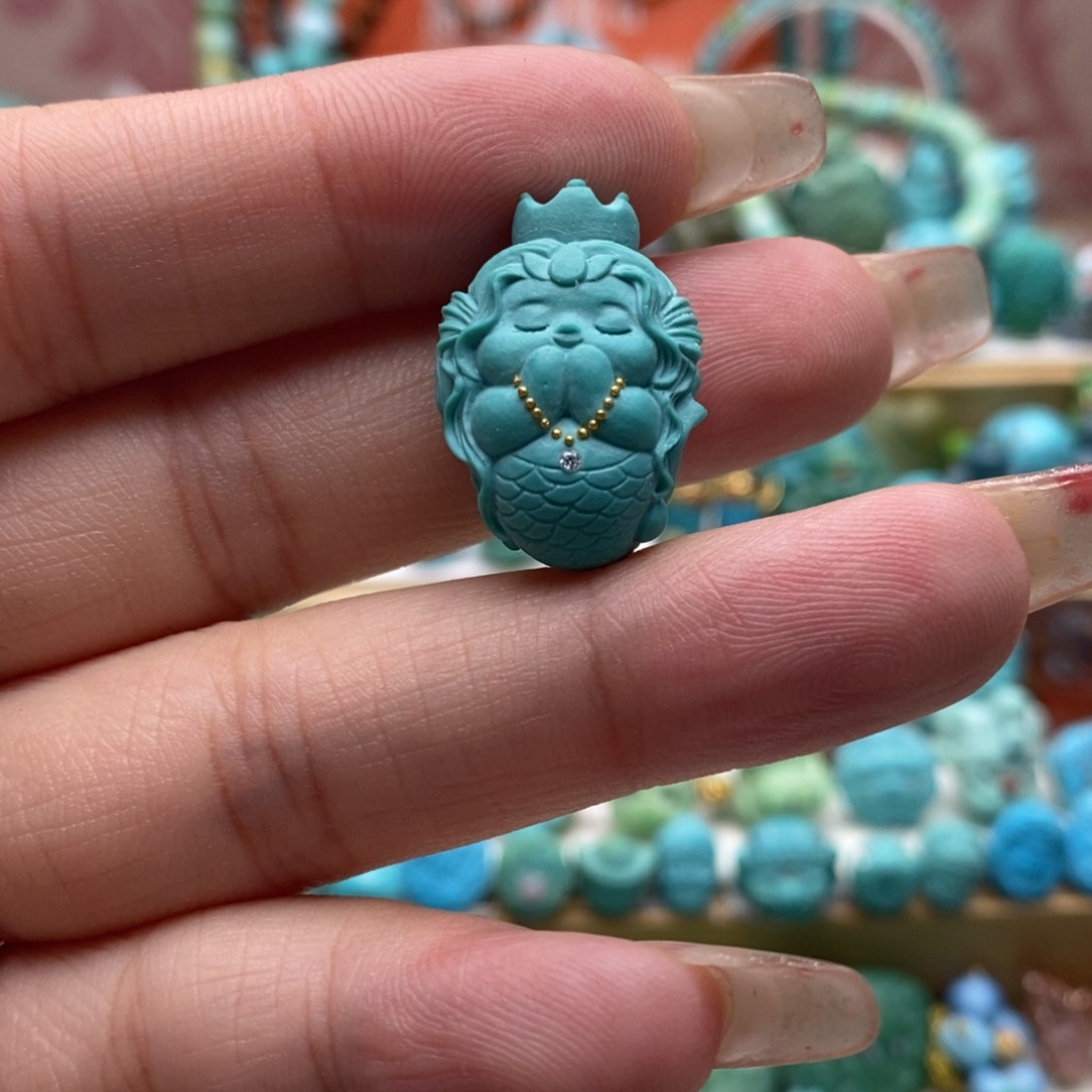 绿松石18K金镶嵌饰品