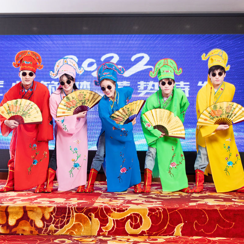 中式舞台戏服戏装戏曲服古装戏表演服礼服中国风长衫马褂才子秀才