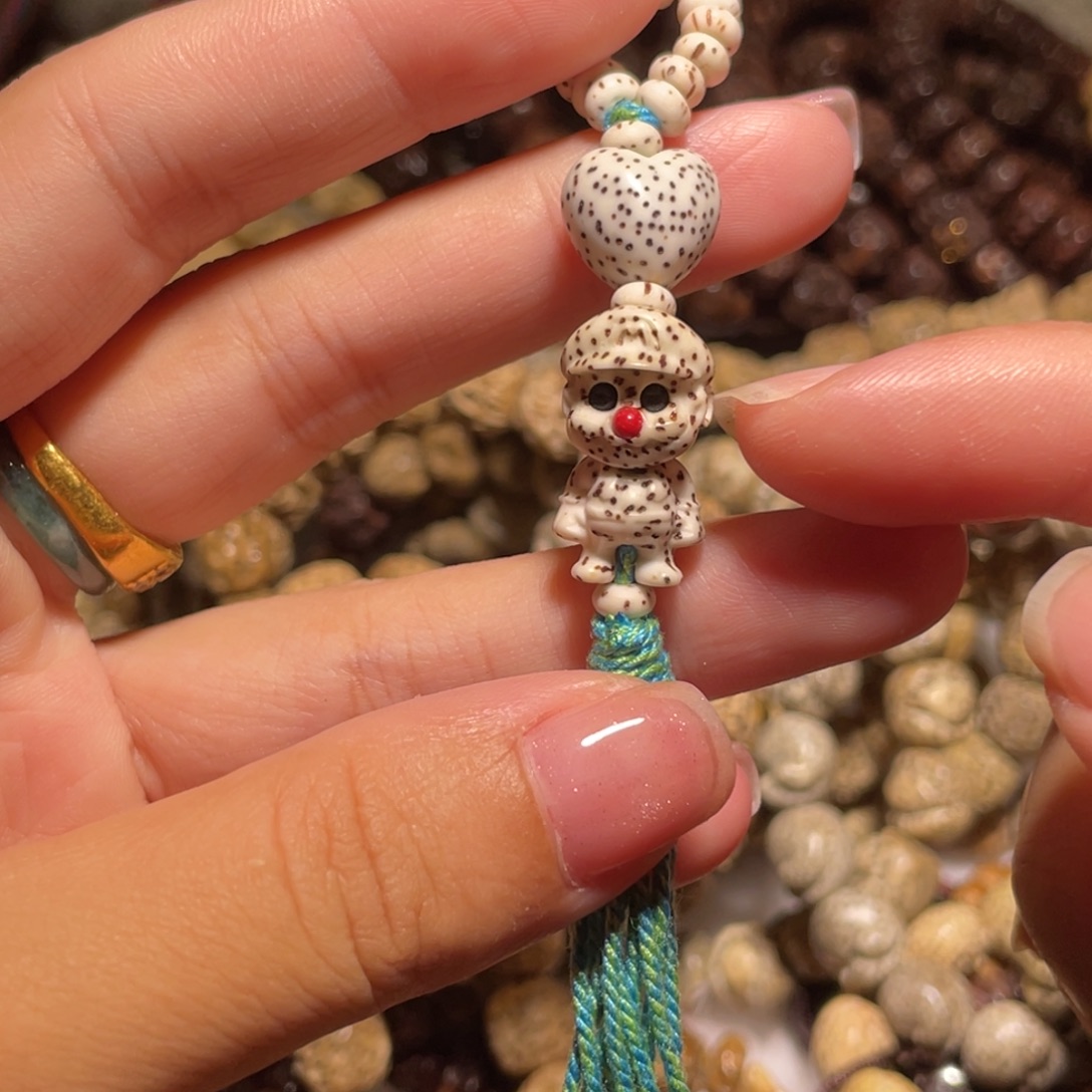 星月菩提吊坠一物一图爱心➕马里奥