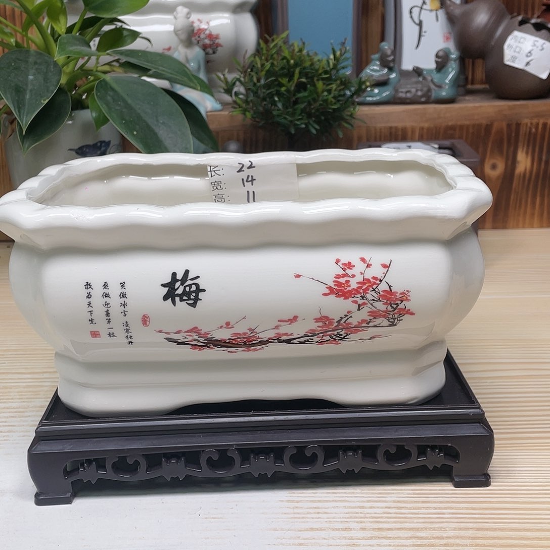 紫砂花盆陶瓷艺术花盆陶瓷