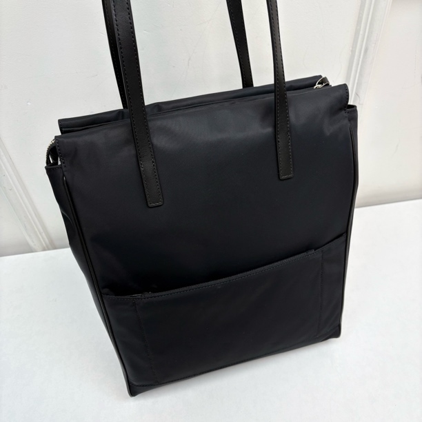 53630 韩版B家，织物+牛皮托特，可单肩手提，尺寸：30*36cm