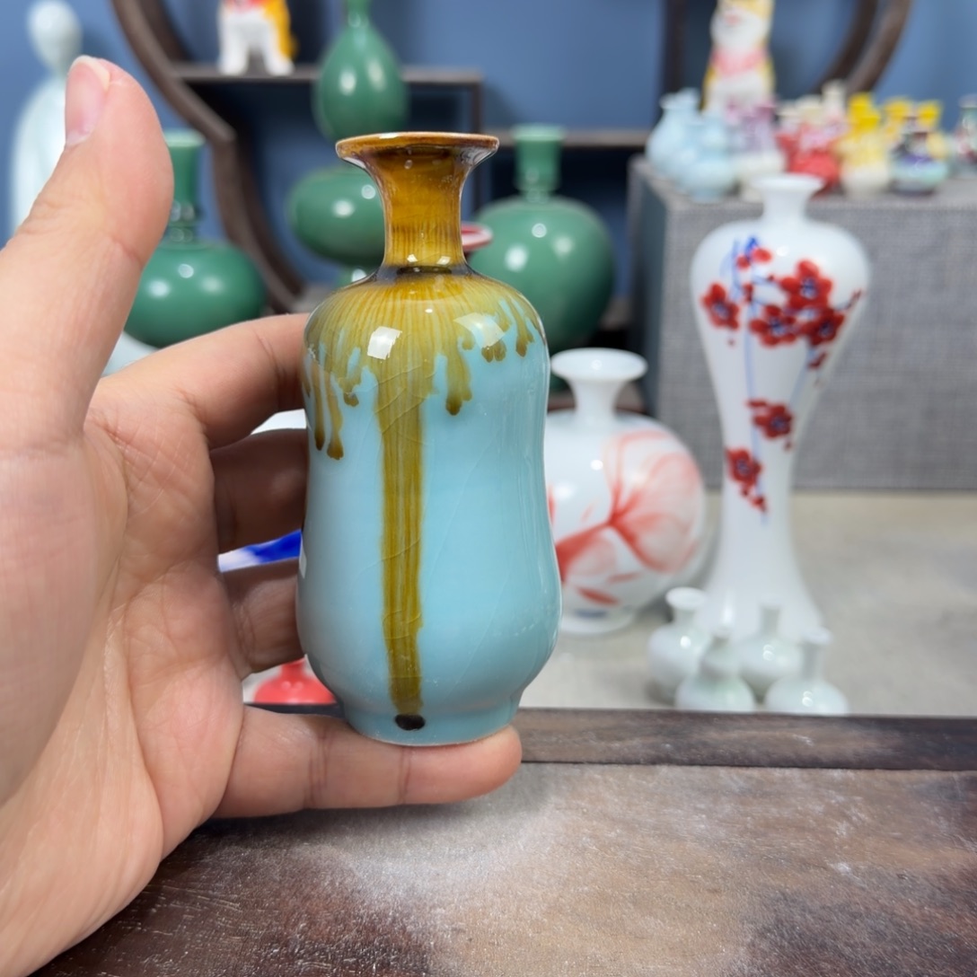 陶瓷手工小花器摆件