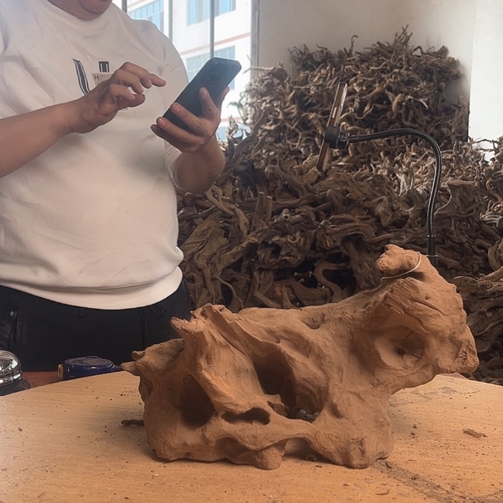 木鱼缸造景根雕艺术218