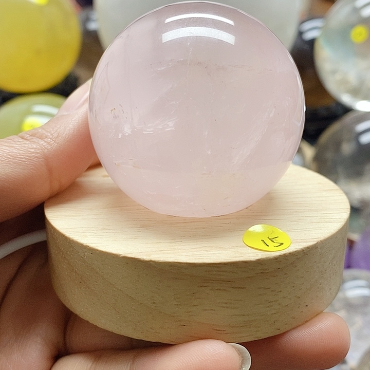 水晶卡52++粉水晶球A264未镶嵌