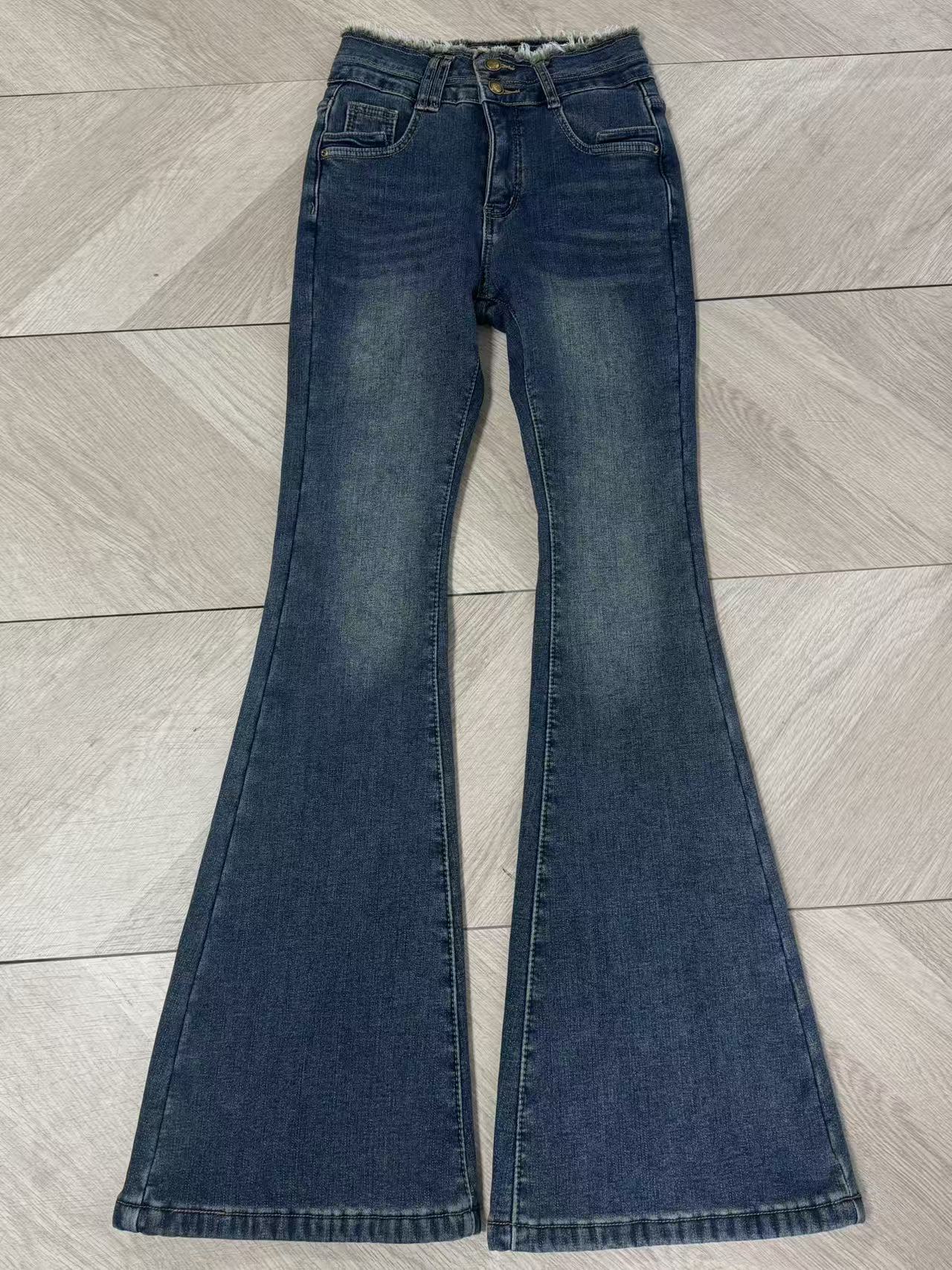 3228冬天喇叭裤加厚加厚绒喇叭裤