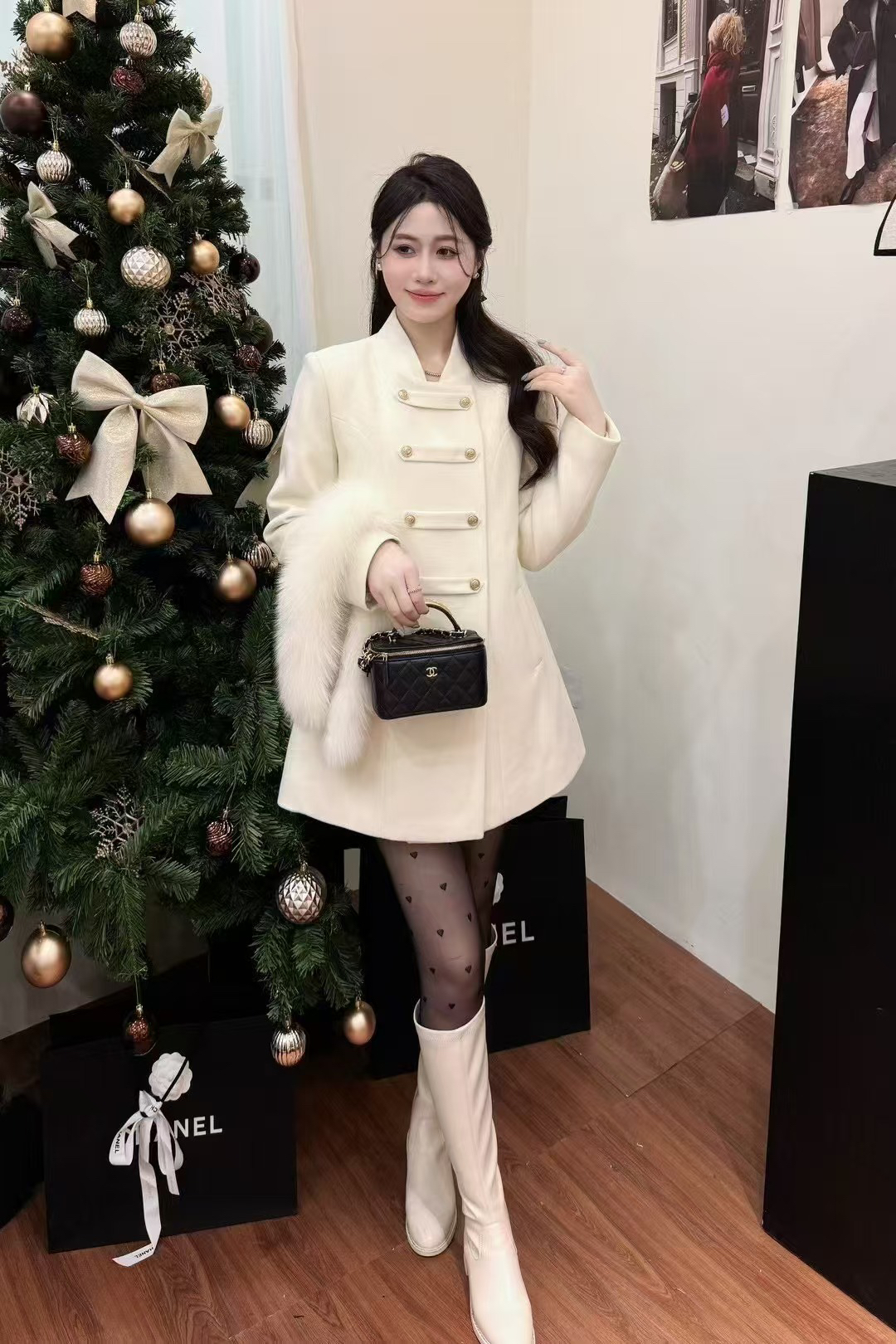 加厚外套加羽羽中长款设计师网红气质秋冬