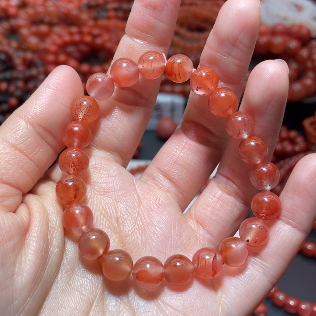 南红玛瑙手链未镶嵌