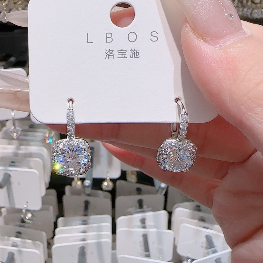 锆石铜合金925银耳环