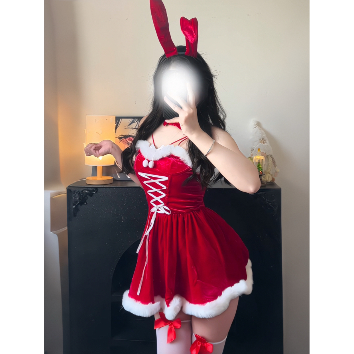 Pure Love【雪域兔叽】新年战袍纯欲氛围感连衣裙甜美可爱cos兔女郎