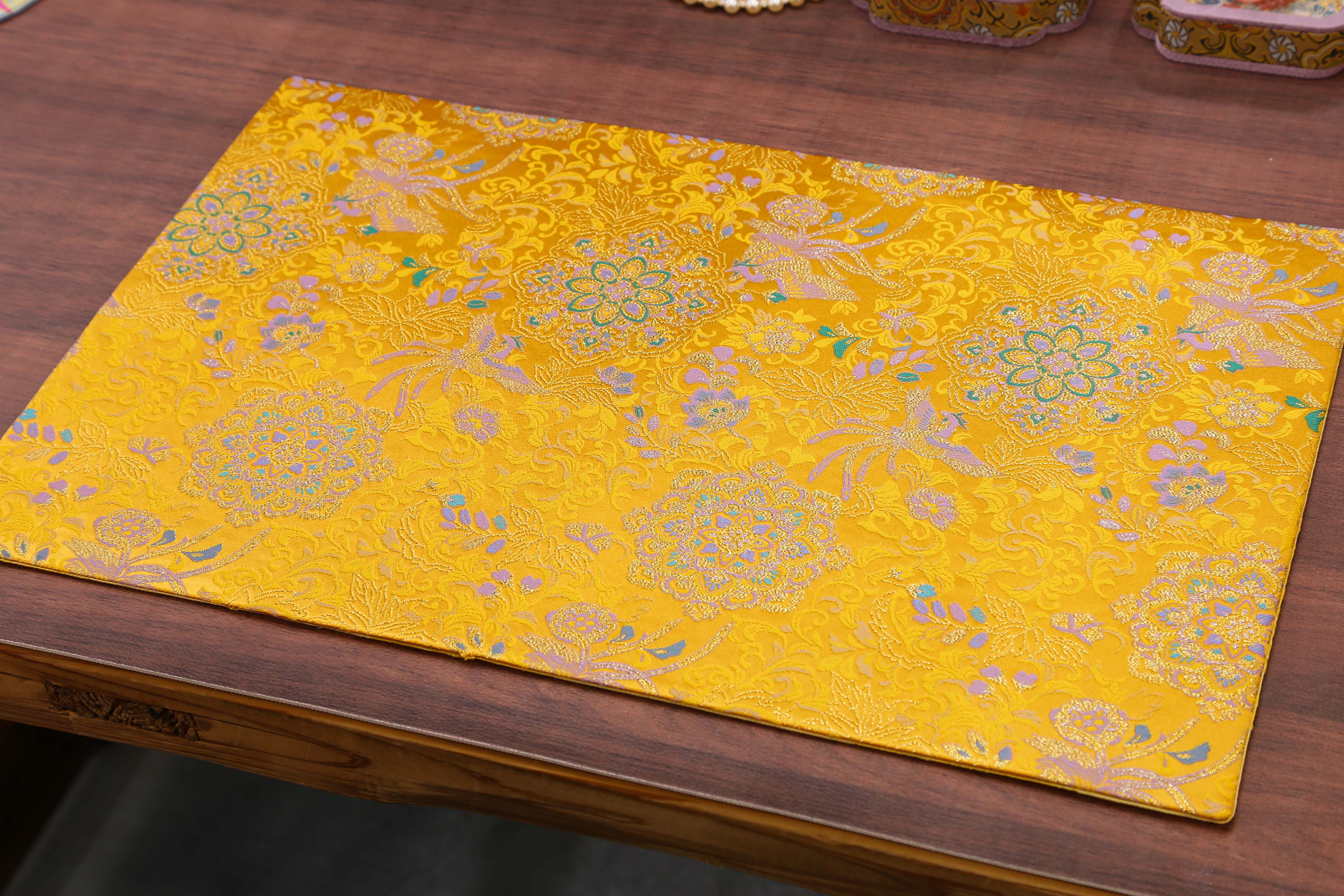 CX968织锦缎手工轻奢长方形高档茶席中式壶杯茶垫茶具