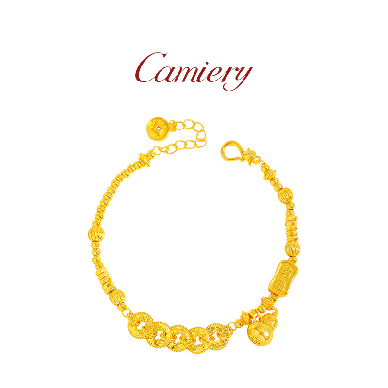 CAMIERY/卡美瑞新中式碎碎冰五帝钱葫芦手链yoyo