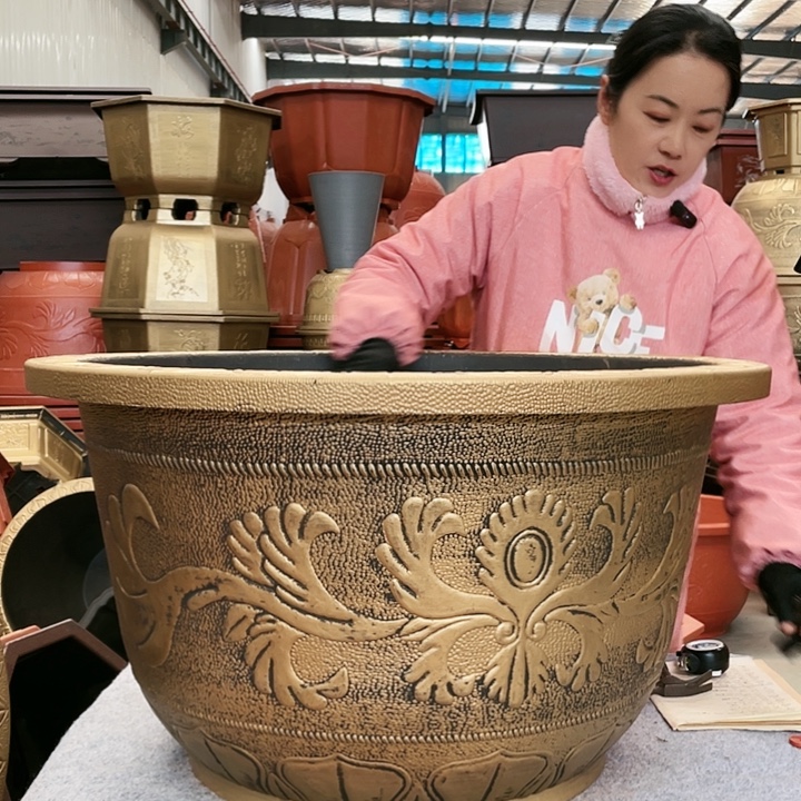 莲花盆红色四零六个