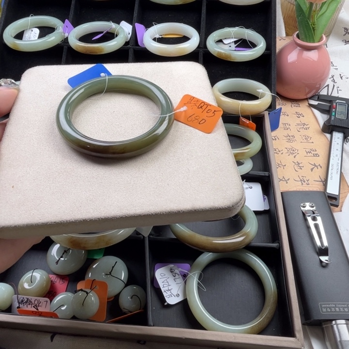 未镶嵌手镯和田玉玲珑美镯56.5